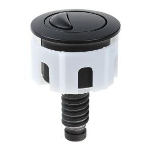 AYWTIUN Bouton Chasse d'eau WC Bouton Poussoir de Commutation 38-49mm, Accessoires ABS, Couvercle de Toilette Noir, Double Chasse d'eau, amélioration de l'habitat (1128GE, neuf)