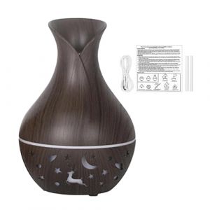 Diffuseur D'huiles Essentielles, 200ml Arôme Diffuseur, Diffuseur D'Huiles Essentielles Electrique Diffuseur D'Arômes À Humidificateurs D'Huiles Essentielles Silencieux avec Câble USB, LED Couleurs (xiangking, neuf)