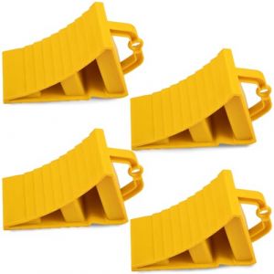 GAsupply Lot de 4 cales de roue en plastique avec poignée pour voiture, remorque, caravane, camping-car (GAsupply, neuf)