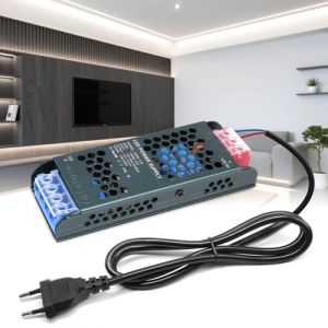 KSIBNW Transformateur 220V 12V 150W LED Driver, Alimentation &agrave; D&eacute;coupag 220V AC &agrave; 12V DC 12,5A Ultra Mince Transfo avec Prise Conducteur &agrave; Tension Constante Basse Tension Adapter pour LED Bande (KSIBNW, neuf)