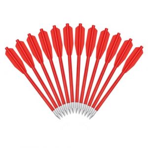 ELONG OUTDOOR Fl&egrave;che Arbal&egrave;te Pistolet en Plastique pour Cible de Fleche arbalete de 50 LB / 80 LB, 6.3" Boulons d'arbal&egrave;te pour Pratiquer la Cible de tir et la Chasse au Petit gibier (12pcs) (TYWJEU, neuf)