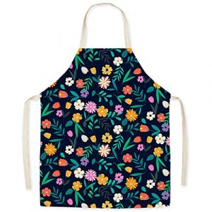 FOMAISELF Tablier de cuisine en lin pour enfants - Tablier pour enfants &agrave; motif de fleurs mignonnes, tabliers pour fille de fils pour la cuisson, la peinture, la f&ecirc;te (littleear, neuf)