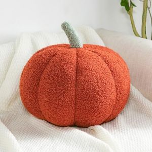ZxrFxr Oreiller d&eacute;coratif en forme de citrouille - Peluche douce, motif automne pour d&eacute;coration de la maison Halloween (LMRZFC, neuf)