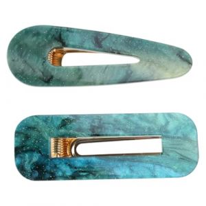 MZRAN 1 lot de barrettes à cheveux crocodile en résine acrylique, 1 pince à cheveux marbrée P (dakeyou, neuf)