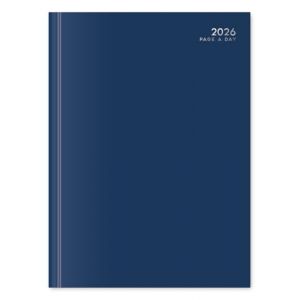 Agenda semainier 2026 page par jour - Couverture rigide reli&eacute;e - Format A4/A5/A6 ou de poche - Planificateur de bureau de qualit&eacute; sup&eacute;rieure (bleu, A4 page par jour (1/2 page Wknd)) (Pronto Direct, neuf)