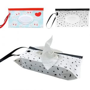 Sacs de Lingettes Humides pour Bébés,2pcs Boite Lingettes Humides,Distributeur Lingettes Humides,Pochette Lingettes Bébé,Sac à Lingettes Mouillées,Réutilisable Boite Lingette Bebe (Poseidoneye, neuf)