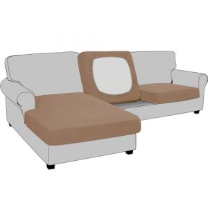 BXFUL Housse de Coussin Extensible de canapé Housse de Protection pour Meubles Housse de siège de canapé Couvre pour Canapé Protege de Meubles Antipoussière (Dossier-Coussin,Chameau) (ZIQIONG, neuf)