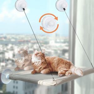 Hamac Kaki pour Chat avec Fenêtre - Lit Suspendu 35*55Cm pour 17kg Chats - Nid Monté sur Fenêtre - Chaise Longue avec Ventouse (Vastness Universe, neuf)