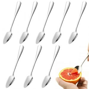 8 Pieces Cuillère à Pamplemousse, Cuillère à Dessert en Acier Inoxydable, 16.5cm Cuillère à Fruits en Acier Inoxydable, Cuillère à Kiwis avec Dents Dentelées, Cuillères pour Les Fruits et Desserts (hangzhouzhongkeshangdian, neuf)
