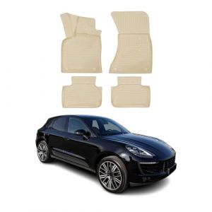 Tapis de Sol Compatible avec Porsche Macan 2014-2018 en Caoutchouc TPE 3D Beige 4Pcs (omacfrance, neuf)