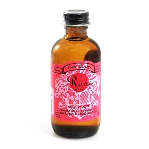 Nielsen-Massey Eau de rose 60 ml, arôme naturel à base d’huile de rose, préparation florale pour pâtisserie, desserts, boissons, cuisine orientale, sans additifs artificiels (Baktotaal, neuf)