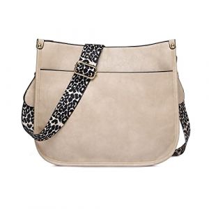 NICOLE & DORIS Sac Bandouli&egrave;re Femme Sacs &agrave; Main Port&eacute;s &eacute;paule en Cuir PU Sac Besace Multi Poches Shopping Bag Sac Crossbody Messenger Grande Sac Cartable en L&eacute;opard Blanc Cass&eacute; (GUGGIARI S.R.L, neuf)