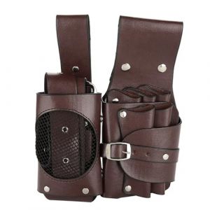 Sac Banane Pour Coiffeur Sac de coiffeur, sac à ciseaux, sac à peigne, sac banane, sac de coupe de cheveux, sac banane en cuir, organisateur d'accessoires(Brown) (xinyu的xiaodian, neuf)
