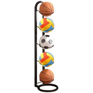 &Eacute;tag&egrave;re de rangement &agrave; 5 niveaux pour basket-ball, football, volley-ball, rugby - Support amovible pour ballon de basket-ball, football, volley-ball, rugby (EverTre, neuf)