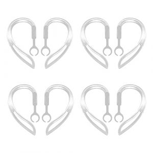 TSHAOUN 4 Paires Crochets d'oreille Anti-Perte en Silicone Crochet d'oreille Remplaçable en Silicone Souple, Bluetooth Crochet Boucle d'oreille Clip, Transparent Earhook, AirPods 3|2|1|Pro (beifengdianziEU, neuf)