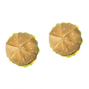 DEARMAMY 2pièces Chapeau Hamburger Amusant Accessoire De Costume Original Pour Halloween Cosplay Pâques Et Fêtes Thématiques Détails Réalistes Et Confortable à Porter (Liiane, neuf)