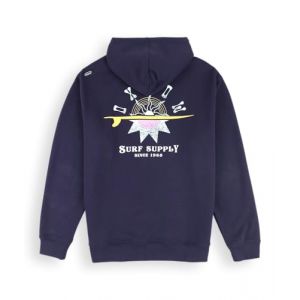 OXBOW Sweat zippé Sandbar Deep Marine Ete 2025 avec Capuche, Zippé, Motif sur Le Dos (OXBOW SAS, neuf)