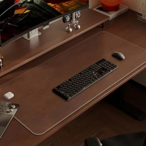 Sous-main transparent - Grand tapis de souris - 100 x 40 cm x 1,5 mm - Sous-main de bureau &eacute;tanche - Anti-salissure - Pour bureau et maison (IVEOPPE-EU, neuf)