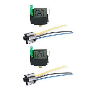 Mintice 2 X 30A 12V kit Voiture Relais 4 Broches pour la Pompe &agrave; Carburant de Ventilateur Relais Fil de Prise fusible (Etocars, neuf)