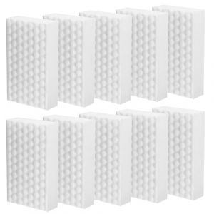 10 Pcs Eponge Magique, Éponge Magique de Nettoyage, Éponges Efface-saleté, Gomme Magique Lavables Reutilisables pour Effacer La Saleté, Maison, Cuisine, Mur, Salle de Bain, Sols - Blanc (Wukemaoyi, neuf)
