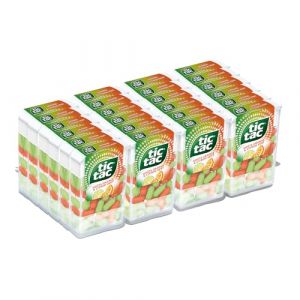 TicTac Duo Go&ucirc;ts Orange et Citron Vert - Bonbons sucr&eacute;s aux fruits - Format de Poche - 24 boites x 18g (Deligusta, neuf)