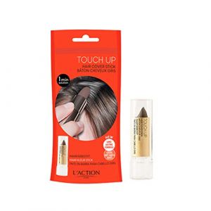 L'Action Paris Stick de Couverture Capillaire Instantanée, Couvre les Cheveux Gris et les Racines Décolorées, Formule Résistante à l'Eau Longue Tenue pour un Aspect Naturel, Brun Foncé 4g (Parapharmacie Centrale, neuf)