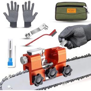 AUMEL Affûteur de Tronçonneuse, Kit Affûtage de Chaîne de Tronçonneuse Amélioré pour Chaînes 3/8'' 1/4'' 0.325'', Eguiseur Chaine Universel Compatible avec STIHL Husqvarna (AUMEL STORE, neuf)