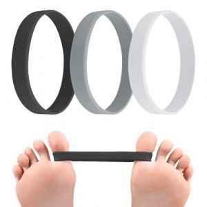 3 Pièces Séparateur d'Orteils en Silicone pour Hallux Valgus, Bande Élastique Confortable pour Homme et Femme, Correcteur Orthopédique, Facile à Utiliser, 3 Couleurs (Grand) (HENEYIQI, neuf)