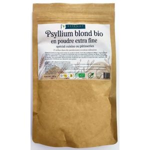 Psyllium Blond Bio Husk en Poudre Extra Fine 300G, Sp&eacute;cial Cuisine et P&acirc;tisseries, Sans OGM, Sans Additifs, Puret&eacute; 99%, 88% Fibre - Estenat (EST&Eacute;NAT, neuf)