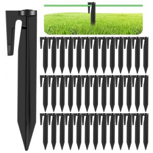 GROFIS 100 Pièces Piquet Fil Robot Tondeuse, Piquets de Fixation en Plastique Robuste, Crochet Accessoires pour Câbles Périphériques Tondeuse Robot, Compatible Husqvarna Gardena Worx Bosch (SHENZHI I-COMERCE S.R.L., neuf)