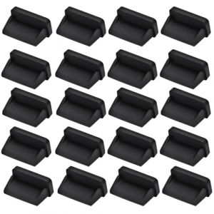 JEYORZY 20pcs Bouchons Anti-poussière USB, Bouchons Anti-poussière, Silicone Type USB Capuchon Anti-poussière,Bouchon Anti-Poussière Type pour PC de Bureau, Portable, Prise Chargeur Haut-Parleur, noir (Wacicy EU, neuf)