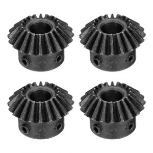 QUARKZMAN 4pcs Engrenage Conique 1,5 Module 1:1 Réduction Taux 20t 10mm Trou Dia Engrenage Conique Pignon Engrenage Laiton, 90 Degrés Direction Engrenage pour Matériel Mécanique Rotation (QUARKZMAN, neuf)