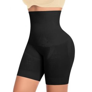 Culotte Gainante Femme Ventre Plat Invisible Taille Haute Short Gainant Panty Gainant Shorty Gaine Amincissante Culottes Sculptantes sans Couture Anti Frottement Cuisse Minceur Shapewear (Noir,S) (YARRCO, neuf)