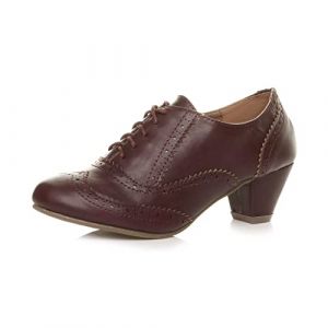 Ajvani Femmes Talon Moyen d&eacute;couper Lacets Richelieu Bottines Bottillons Pointure 8 41 (Ajvani Shoes, neuf)