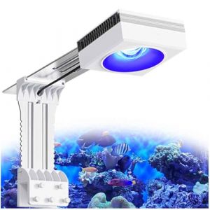 PopBloom RL90 WiFi Rampe LED Aquarium Eau de Mer 100W, APP Programme Marine Éclairage à Spectre Complet pour Aquarium de Corail, L'APP prend en charge le français (100W (RL90 blanc)) (liuxuann, neuf)