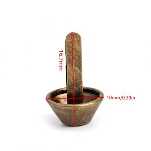 Juroupi &ndash; Sac &agrave; Main en Cuir, 50 Pi&egrave;ces, Pieds Coniques, Clous &agrave; T&ecirc;te de Clou, Fournitures Artisanales en Cuir (10mm) (YUEMEISI, neuf)