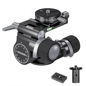NEEWER Tête de Trépied à Engrenage Bidirectionnel avec Micro-Réglage Millimétrique,Tête Panoramique Inclinable,Plaque QR Panoramique 360° Arca Compatible avec Sony Canon Nikon DSLR,Charge 6kg,TH14 (ShiQiaoShang, neuf)
