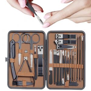 Trousse de Manucure pour Ongles - Coupe Ongles 24 En 1 Avec Accessoires | Coffret de Manucure et P&eacute;dicure | Pour Les Personnes &Acirc;g&eacute;es Soin Des Des Mains Et Pieds Hygi&egrave;ne Personnelle Voyage E (juerkuo, neuf)