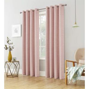 always4u Rideau Occultant Isolant Thermiques en Faux Lin Rose FR012-15P159-PK-114 * 274 (Always4u Soft Furnishings, neuf)