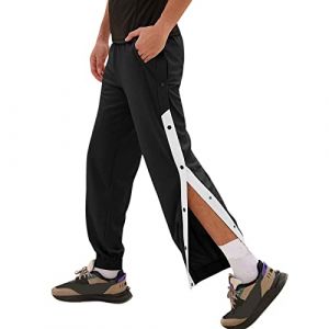 Pantalon Surv&ecirc;tement &Agrave; Bouton-Pression Lat&eacute;ral pour Hommes,Pantalon Surv&ecirc;tement Homme avec Boutonni&egrave;re Lat&eacute;rale &Agrave; Ouvrir Sport Loisirs Jogging Bouton pour Homme (Anglekie, neuf)