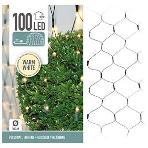 Guirlande lumineuse LED pour buis avec 100 LED - Diam&egrave;tre : 90 cm - Boule de buis d&eacute;corative (Special-trends, neuf)