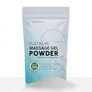 Japanese Massage Gel Powder 500g - Platinum Edition, Made in Japan, Vegan, Odorless, Tasteless, Stain-Free, Reasable Sachet, No Paraben and Glycerin, Makes Up to 50 Liters (NGel Nuru Germany, neuf)