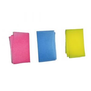 FRCOLOR 3pi&egrave;ces Serviette De Bain Nylon Lavette Exfoliante Pour Corps Lot De Couleurs Rose Jaune Bleu Pour Spa Et Douche (Laners, neuf)
