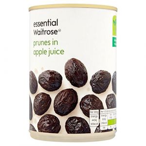 Waitrose Pruneaux Entiers dans jus de Fruits Essentielle 410g (The Marvellous Group, neuf)
