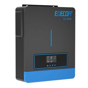 EDECOA Onduleur hybride 4200 W 24 V 230 V - Chargeur solaire MPPT 120 A pur Sinus 60-500 Vdc Off-Grid BMS - Chargeur de batterie - Régulateur de charge solaire (compatible WiFi) (Tanro, neuf)