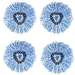 WANGCL Lot de 4 t&ecirc;tes de rechange pour balai &agrave; franges O-Cedar EasyWring RinseClean en microfibre pour syst&egrave;me &agrave; 2 r&eacute;servoirs (bleu) (WANGCL EU, neuf)