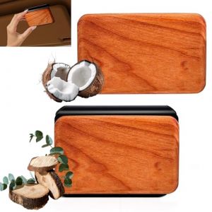 Lot de 2 désodorisants voiture pare-soleil, bois diffuseur de parfum (Teck & Noix de coco), clip pare-soleil, longue durée, désodorisant auto, parfum, arbre à parfum pour voiture, SUV & camion (DotherDay-FR, neuf)
