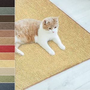 KARAT Paillasson en Sisal pour Chats,Tapis Griffoir,Tapis de grattage pour Chats,Tapis à griffer,Tapis à gratter résistant,Protection Idéale pour Meubles et Le Bien-être du Chat (Nature 200x300 cm) (Velvet Trading, neuf)