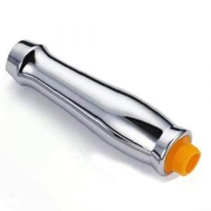 Rallonge de pommeau de douche en ABS, 12,7 cm et 25,4 cm, bras de douche coud&eacute; pour douchette &agrave; main, finition chrome poli, raccord G1/2" (1 pi&egrave;ce) (Sengying, neuf)