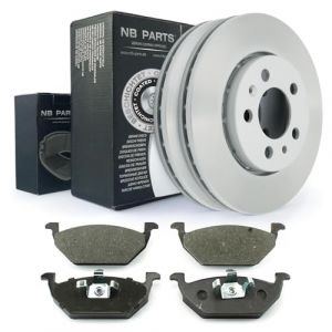 NB PARTS Disques de frein 256 mm et plaquettes de frein avant compatibles avec Audi A1 8X A3 8L Seat Skoda VW Golf 4 (NB PARTS GmbH, neuf)